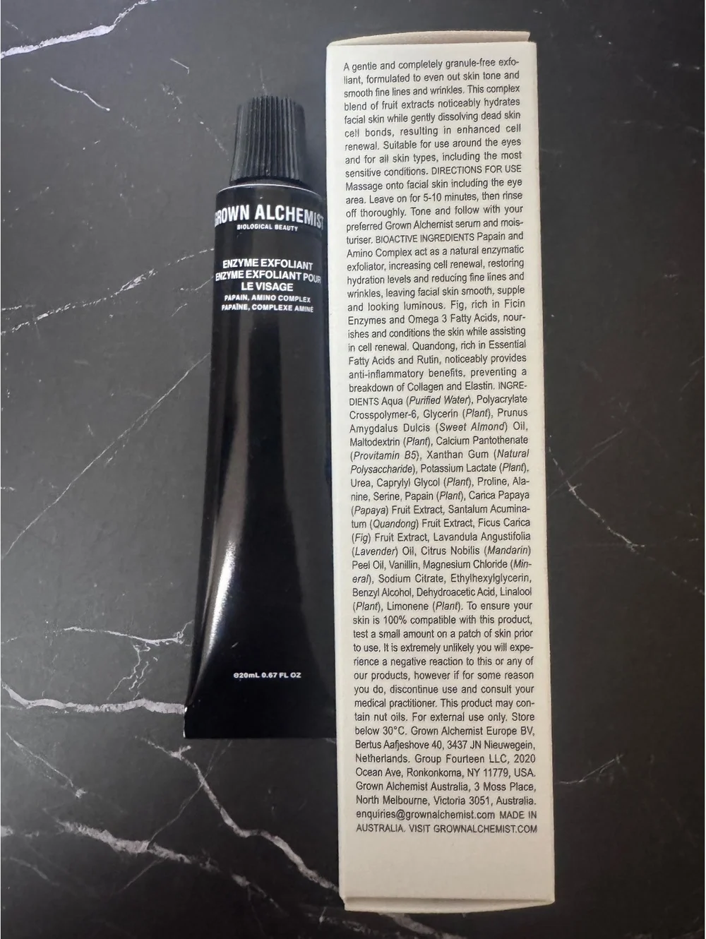 Grown Alchemist Enzyme Exfoliant Papain Amino Complex 20mL NIB